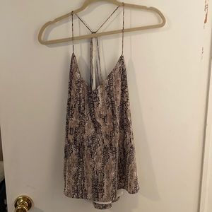 Pink and black snake print top!